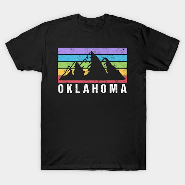 Retro Vintage Oklahoma USA Mountain Gift T-Shirt by JKFDesigns